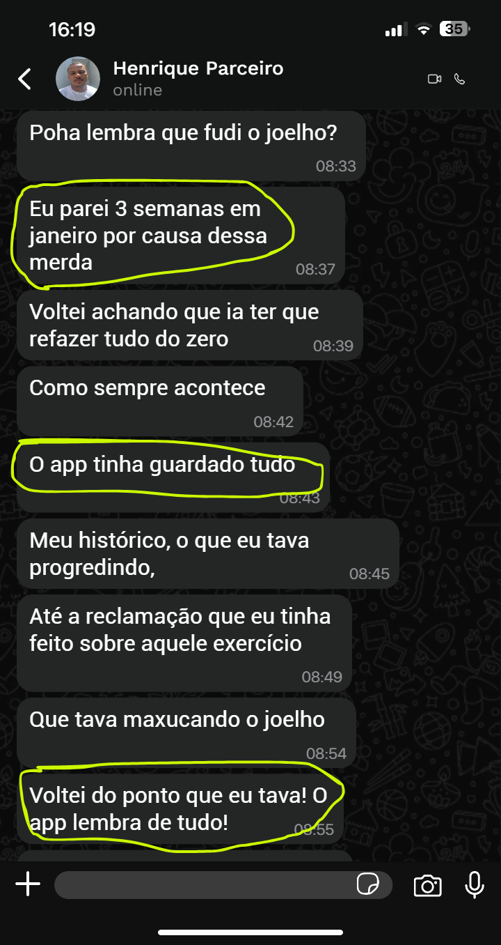 Depoimento beta tester — Henrique